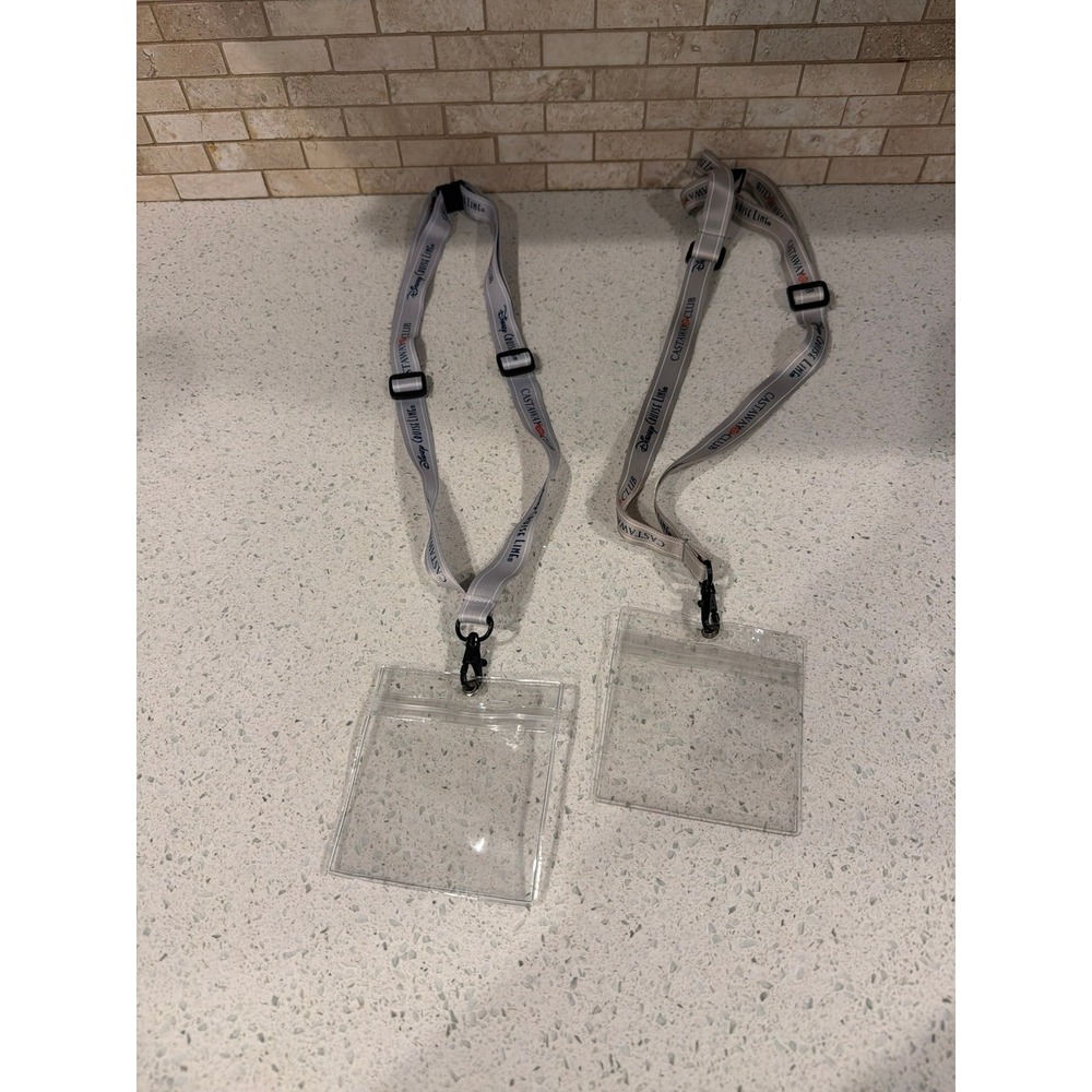 Disney Cruise Line Castaway Club Silver‎ Lanyards Set of 2 DCL